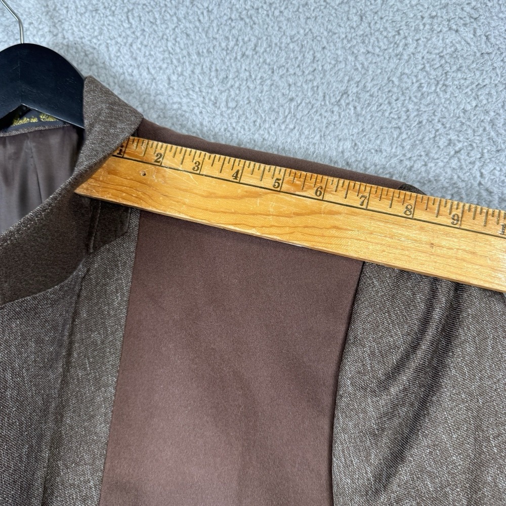 Circle S Texas Blazer Mens 48R Brown Blazer Sport Coat Yoke Rockabilly Western - Picture 8 of 13